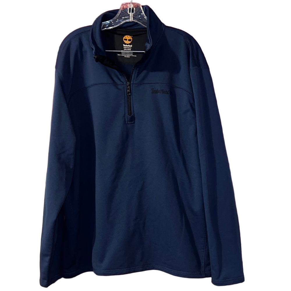 🔥 Host Pick 🔥 Timberland Quarter Zip Nazy Blue Pullover Outdoor Jacket Sz XXL